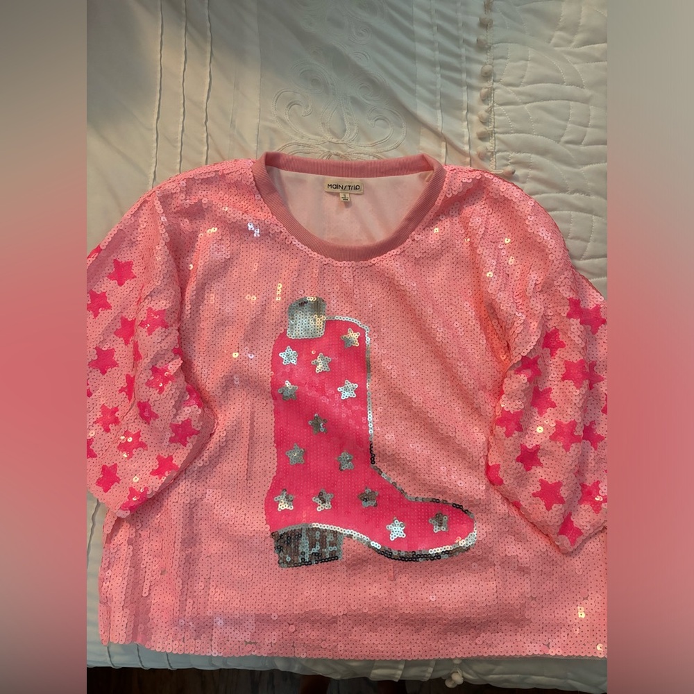 Frock Candy Pink Cowboy Sparkle shirt